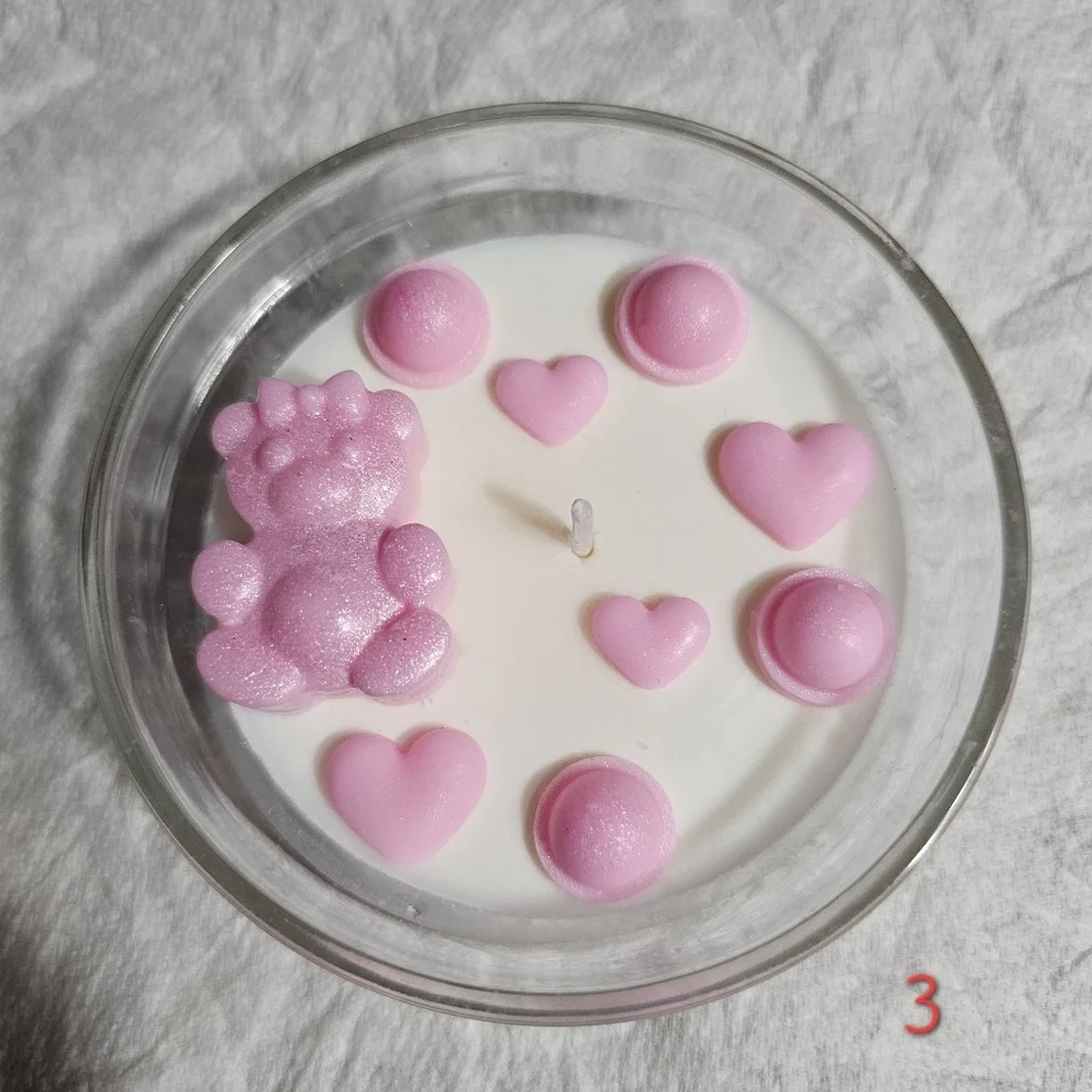 6 Handmade Pink Baby Girl Shower Birthday Party Soy Wax Scented Candle Giveaways